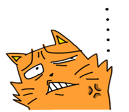 Crying cats orange sticker #14105713