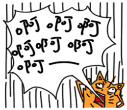Crying cats orange sticker #14105717