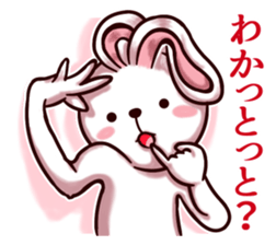 Kumamoto dialect rabbit red ver sticker #14108362