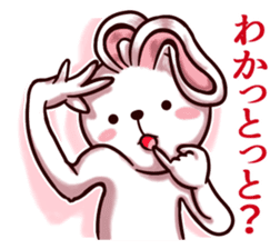 Kumamoto dialect rabbit red ver sticker #14108362