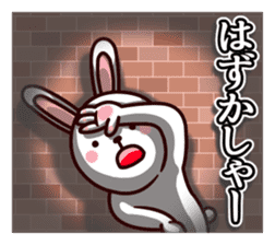 Kumamoto dialect rabbit red ver sticker #14108368