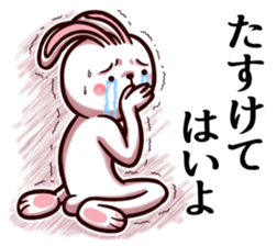 Kumamoto dialect rabbit red ver sticker #14108374