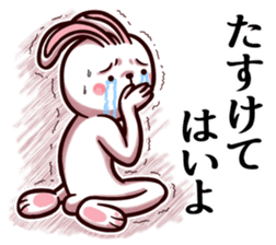 Kumamoto dialect rabbit red ver sticker #14108374