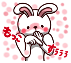 Kumamoto dialect rabbit red ver sticker #14108378