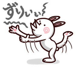 Kumamoto dialect rabbit red ver sticker #14108392