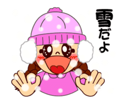 The girl's sign language which moves 3 sticker #14108886