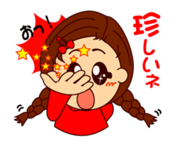 The girl's sign language which moves 3 sticker #14108887