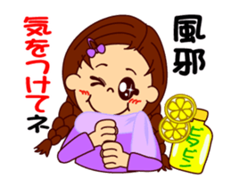 The girl's sign language which moves 3 sticker #14108891