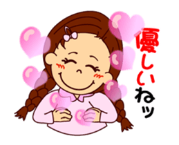 The girl's sign language which moves 3 sticker #14108892