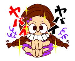 The girl's sign language which moves 3 sticker #14108899