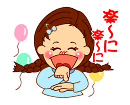 The girl's sign language which moves 3 sticker #14108902