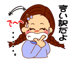 The girl's sign language which moves 3 sticker #14108904