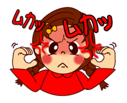 The girl's sign language which moves 3 sticker #14108905