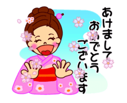 The girl's sign language which moves 3 sticker #14108907