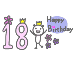 Birthday card (From 1 to 40 years old) sticker #14110615