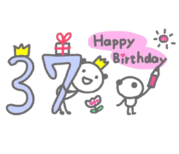 Birthday card (From 1 to 40 years old) sticker #14110634