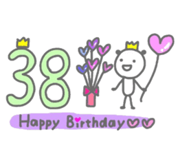 Birthday card (From 1 to 40 years old) sticker #14110635