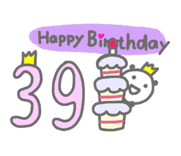 Birthday card (From 1 to 40 years old) sticker #14110636
