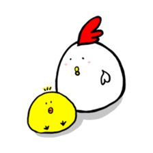 bird and young bird sticker #14111012