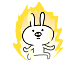 Cheerful rabbit for everyday use English sticker #14111927