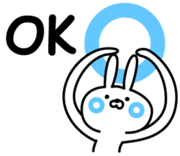 Cheerful rabbit for everyday use English sticker #14111931