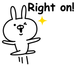 Cheerful rabbit for everyday use English sticker #14111932