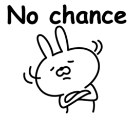 Cheerful rabbit for everyday use English sticker #14111934