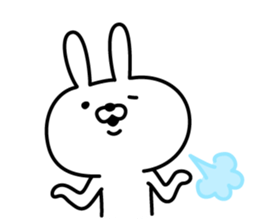 Cheerful rabbit for everyday use English sticker #14111936
