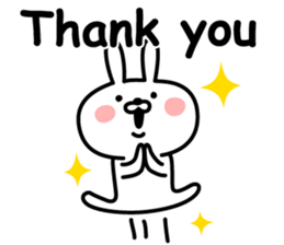 Cheerful rabbit for everyday use English sticker #14111938