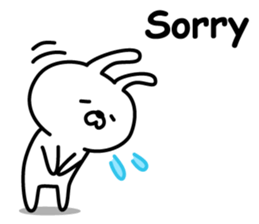 Cheerful rabbit for everyday use English sticker #14111939