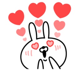 Cheerful rabbit for everyday use English sticker #14111940