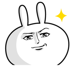 Cheerful rabbit for everyday use English sticker #14111943