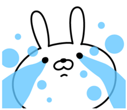 Cheerful rabbit for everyday use English sticker #14111947