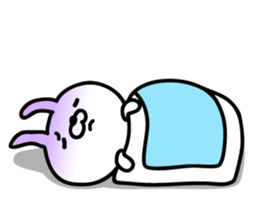 Cheerful rabbit for everyday use English sticker #14111948