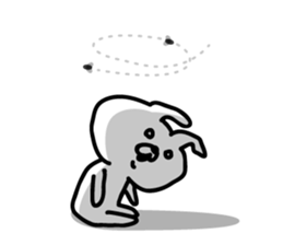 Cheerful rabbit for everyday use English sticker #14111949