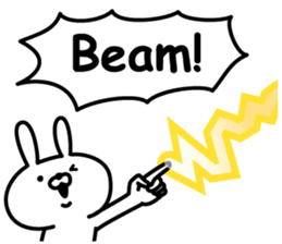 Cheerful rabbit for everyday use English sticker #14111950