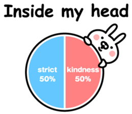 Cheerful rabbit for everyday use English sticker #14111954