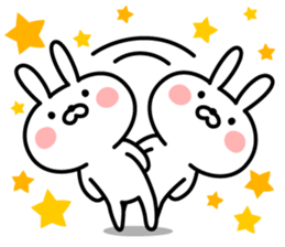 Cheerful rabbit for everyday use English sticker #14111956