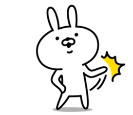 Cheerful rabbit for everyday use English sticker #14111957