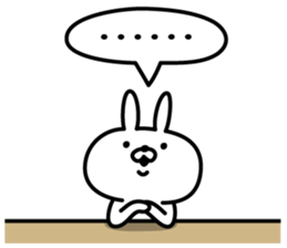 Cheerful rabbit for everyday use English sticker #14111958