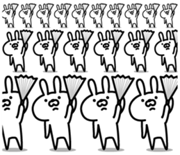 Cheerful rabbit for everyday use English sticker #14111961