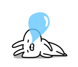 Cheerful rabbit for everyday use English sticker #14111964