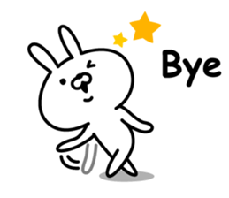 Cheerful rabbit for everyday use English sticker #14111965