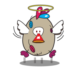 Mischievous Bird with Special Crested sticker #14112599