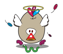 Mischievous Bird with Special Crested sticker #14112600