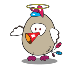 Mischievous Bird with Special Crested sticker #14112601