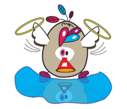 Mischievous Bird with Special Crested sticker #14112603