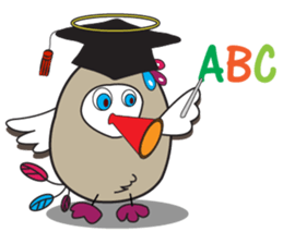 Mischievous Bird with Special Crested sticker #14112604