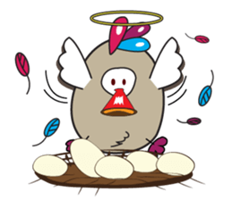 Mischievous Bird with Special Crested sticker #14112608