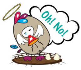 Mischievous Bird with Special Crested sticker #14112609